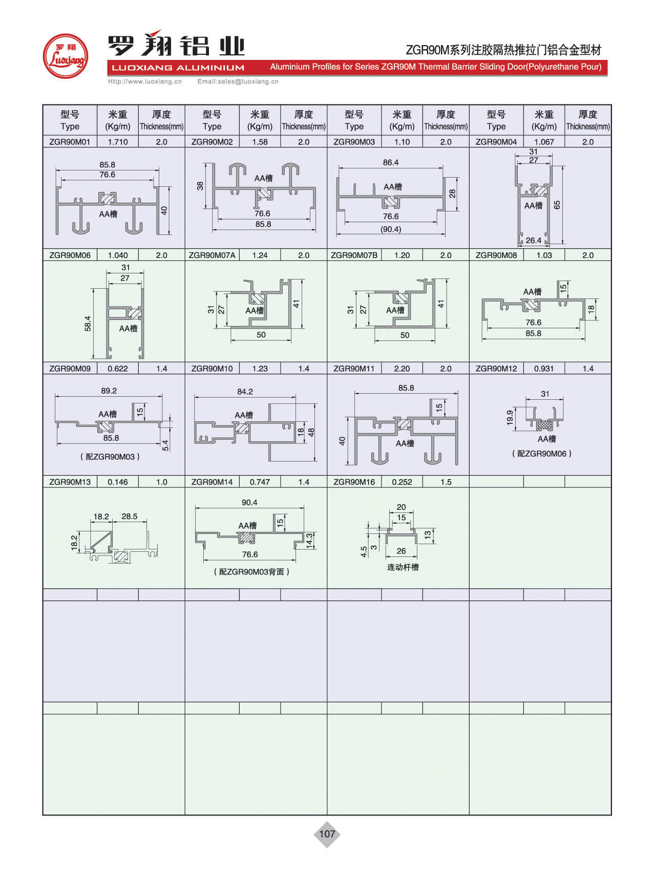 ZGR90M系列注胶隔热推拉门